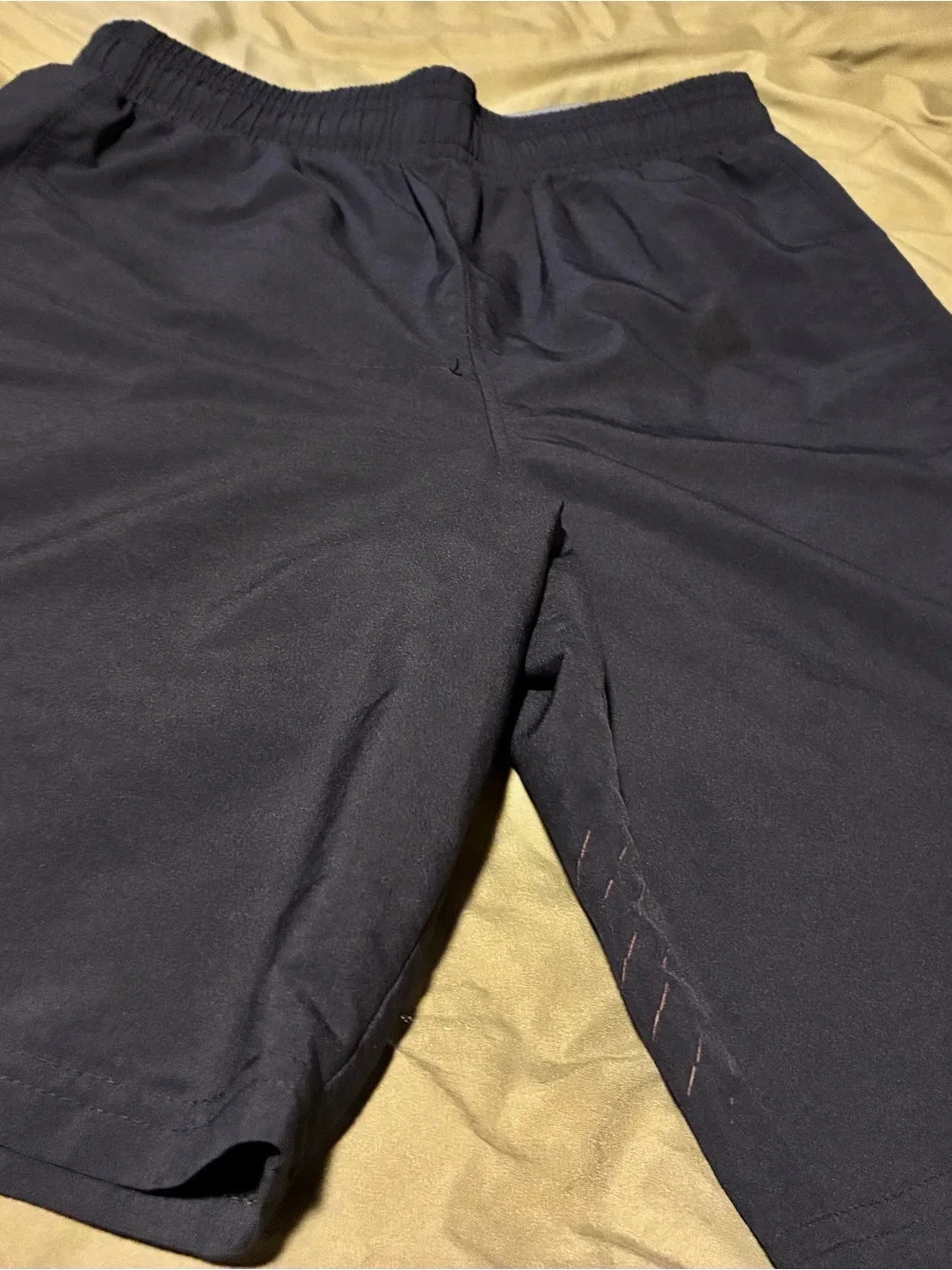 Under Armour Black Athletic Shorts with Orange Logo